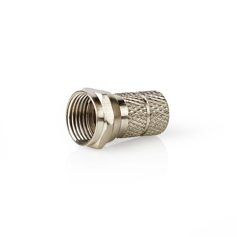 F-Connector Recht - Male - Vernikkeld