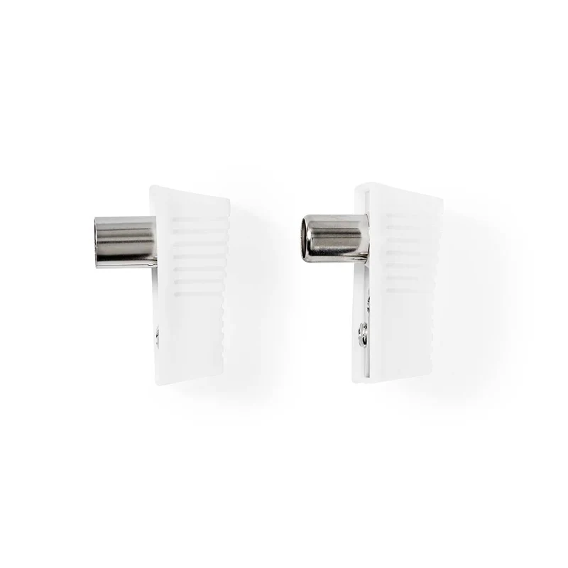 IEC (Coax) Connector Gehoekt - Female / Male - Vernikkeld