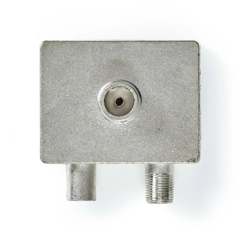 Satelliet- en Antenne-Adapter IEC (Coax) Female - F-Female / IEC (Coax) Male - Vernikkeld