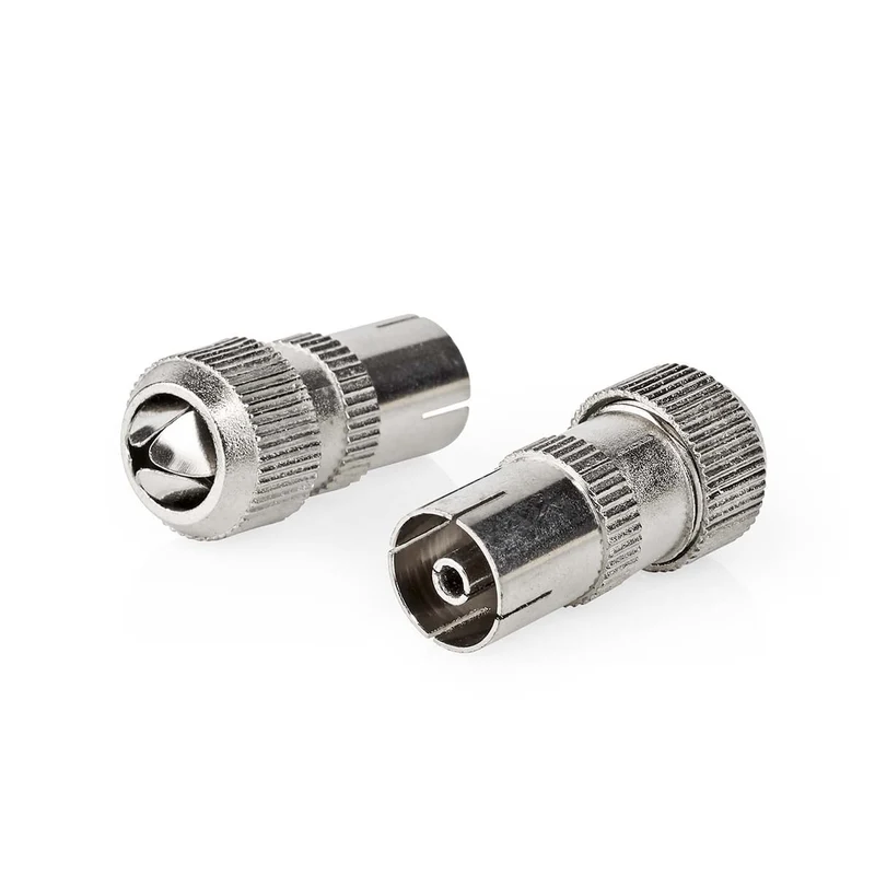 IEC (Coax) Connector Recht - Female - Vernikkeld