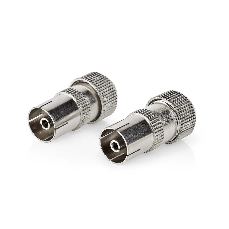 IEC (Coax) Connector Recht - Female - Vernikkeld