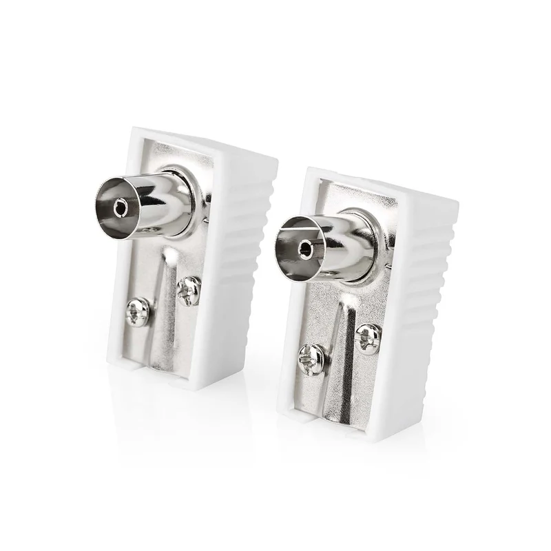 IEC (Coax) Connector Gehoekt - Female - Vernikkeld