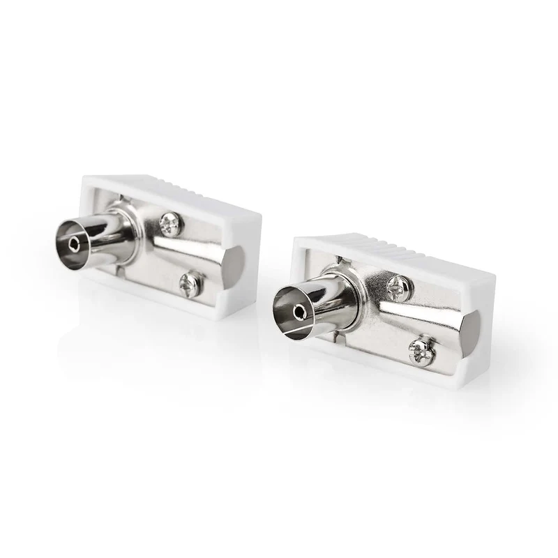 IEC (Coax) Connector Gehoekt - Female - Vernikkeld