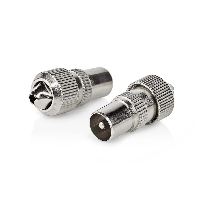 IEC (Coax) Connector Recht - Male - Vernikkeld