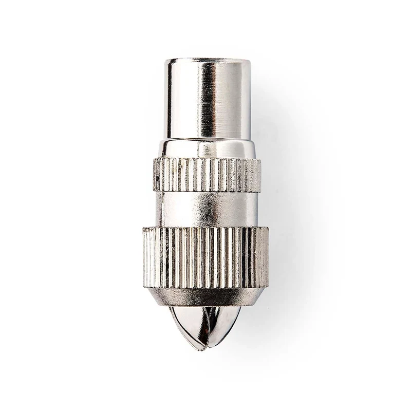 IEC (Coax) Connector Recht - Male - Vernikkeld
