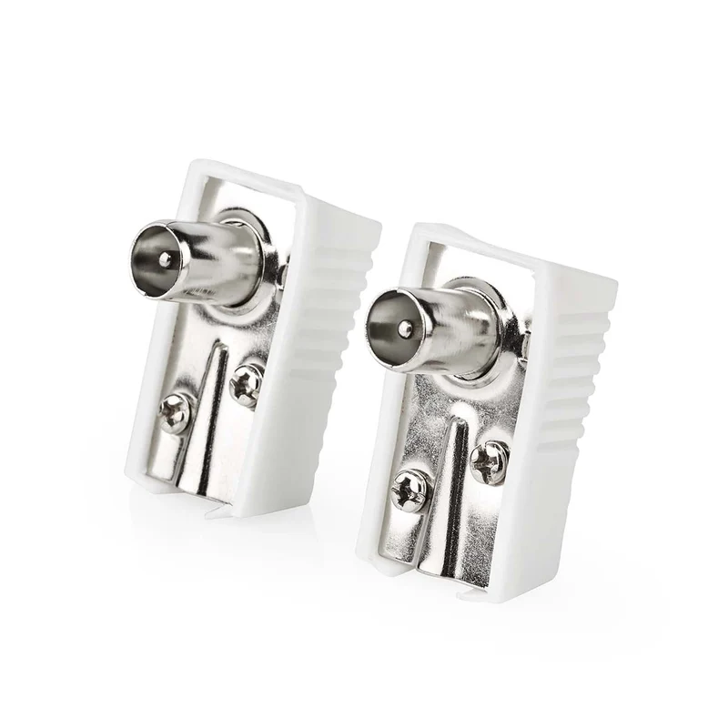 IEC (Coax) Connector Gehoekt - Male - Vernikkeld