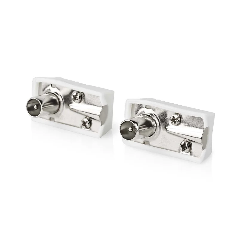 IEC (Coax) Connector Gehoekt - Male - Vernikkeld