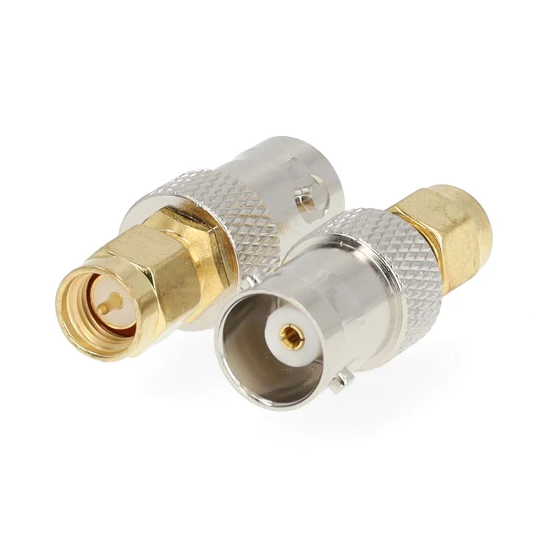 SMA-Adapter SMA Male - BNC Female - Verguld