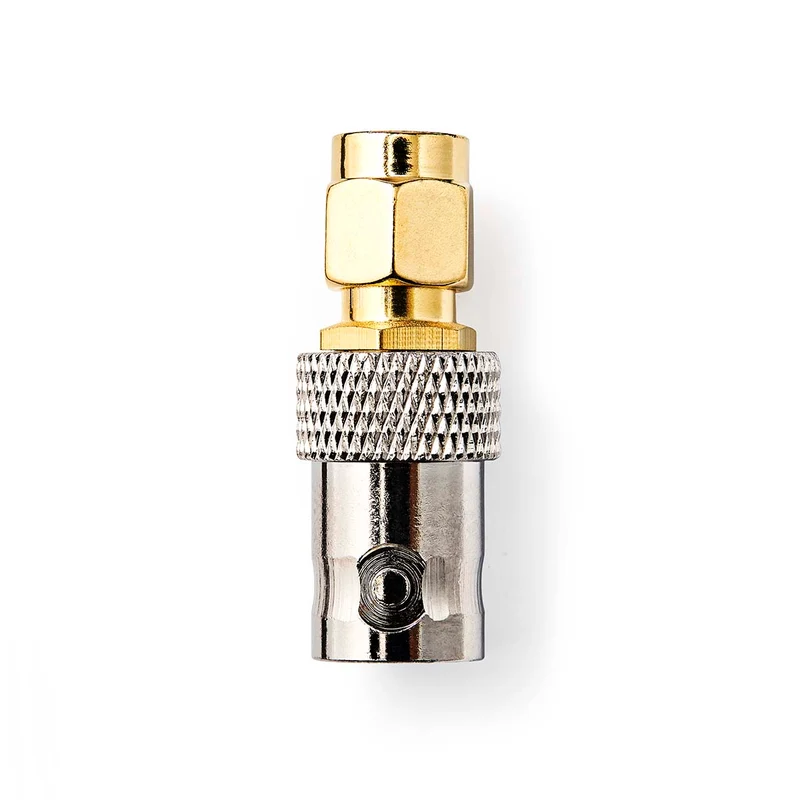 SMA-Adapter SMA Male - BNC Female - Verguld