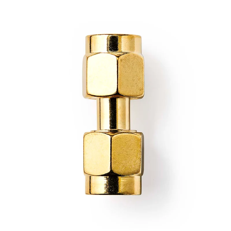 SMA-Adapter SMA Male - SMA Male - Verguld