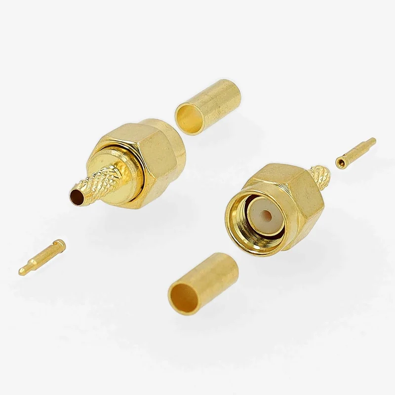 SMA-Connector Recht - Male - Verguld