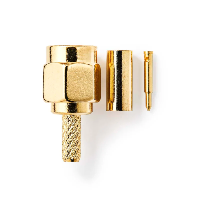 SMA-Connector Recht - Male - Verguld
