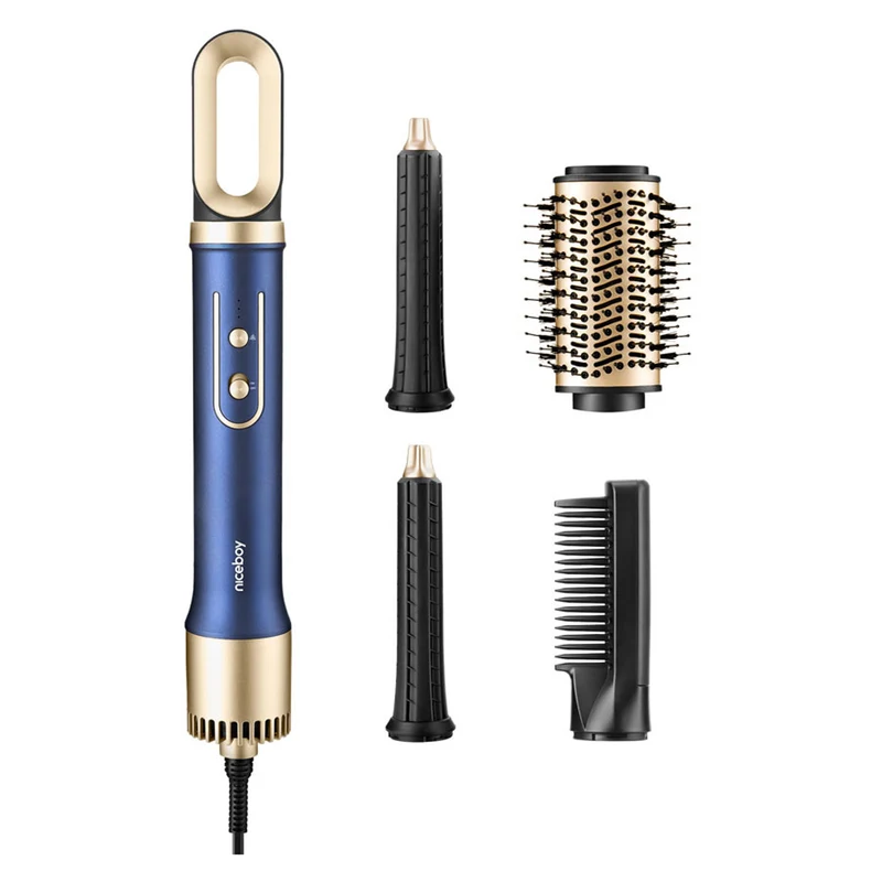 Niceboy Airblow PRO Hair MultiStyler, Blå/guld
