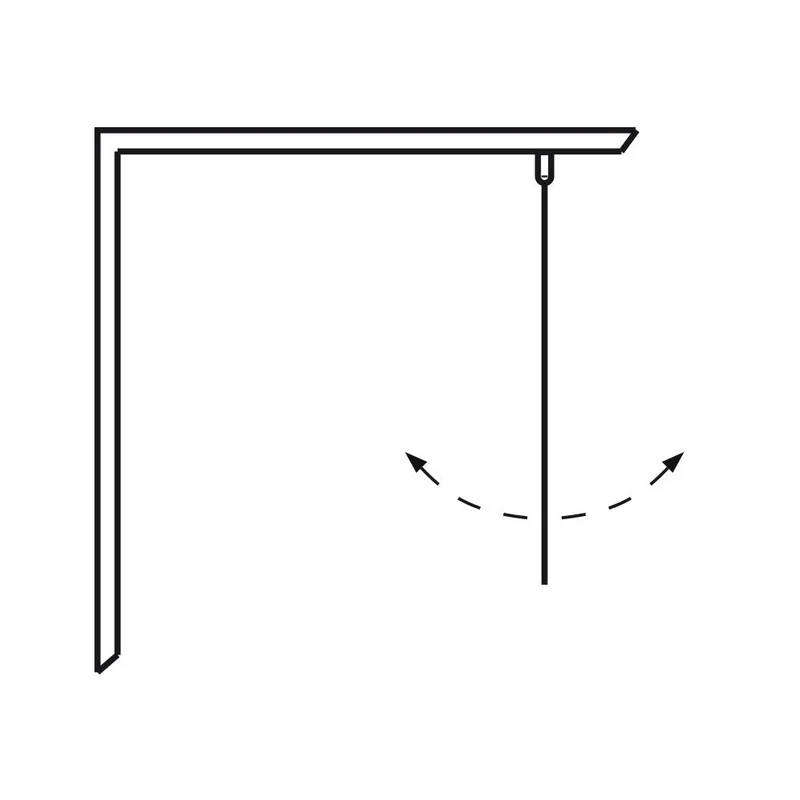 Hafa Igloo Pro Straight Clear 90 Aluminum Shower Door