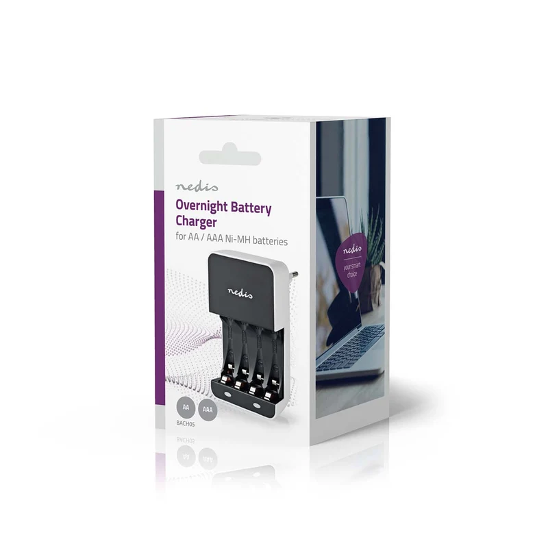 NiMH-Batterijlader AA / AAA 1.2 V DC - Druppelladen - Euro / Type-C (CEE 7/16)