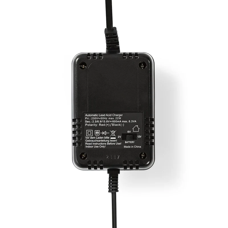 Loodzuuracculader 2.3 / 6.9 / 13.8 V DC - 0.6A - Druppelladen