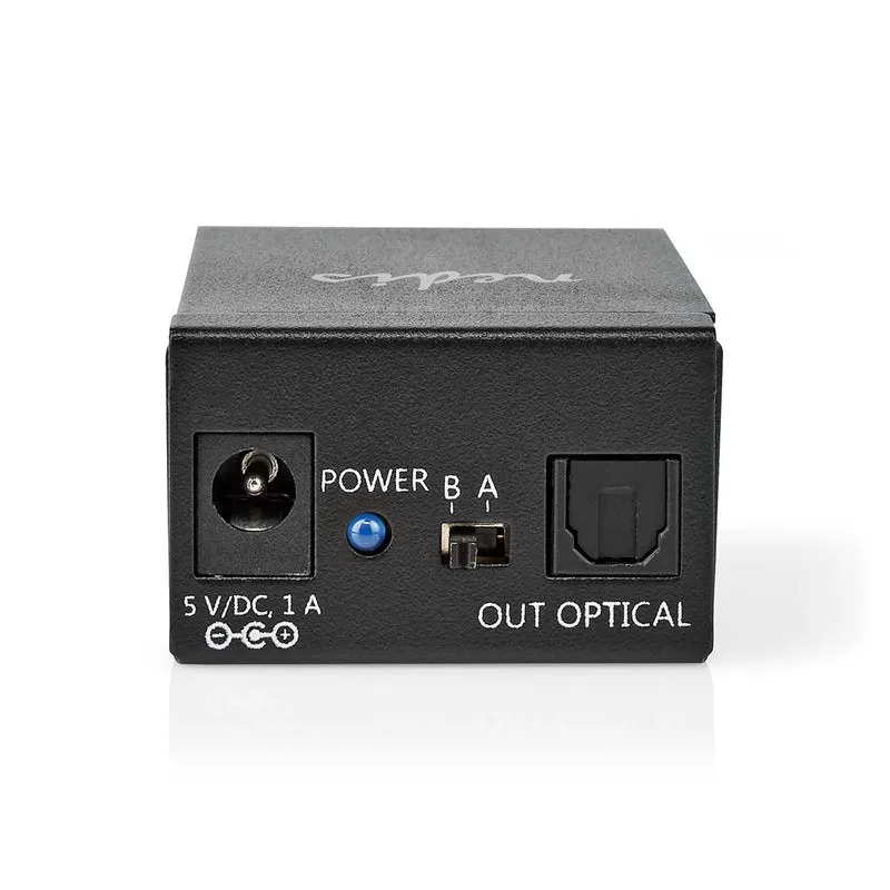 Digitale Audio-Switch 2-wegs - Ingangen audio / video / data: DC Power / 2x TosLink - Uitgangen audio / video / data: TosLink Female