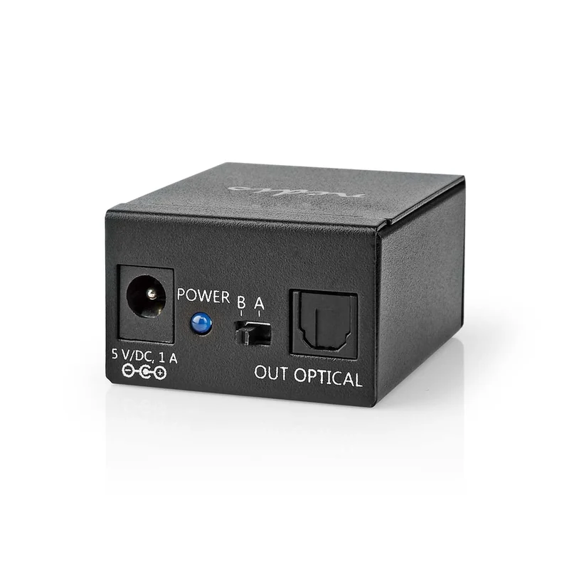 Digitale Audio-Switch 2-wegs - Ingangen audio / video / data: DC Power / 2x TosLink - Uitgangen audio / video / data: TosLink Female