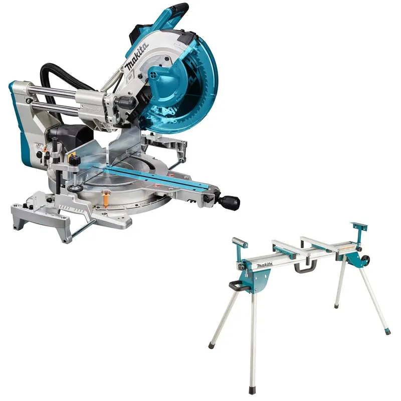 Mitre Saw Set Makita LS1219L with DEBWST06 bench