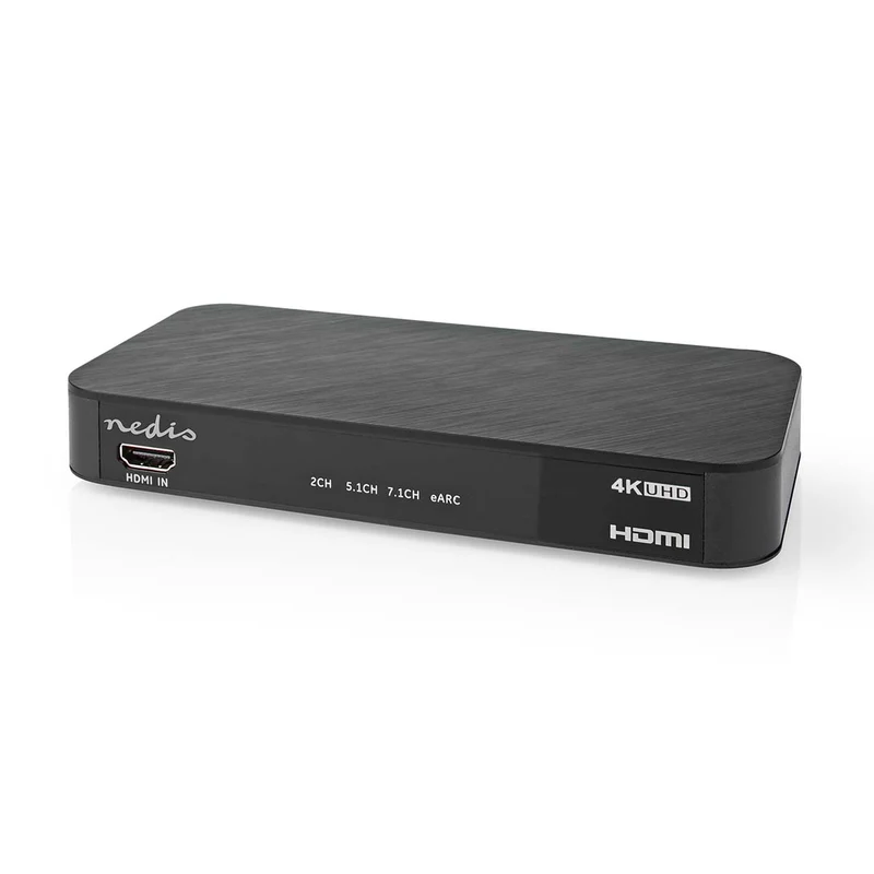 Digitale Audioconverter 2-wegs - Ingangen audio / video / data: DC Power / 1x HDMI™ Input - Uitgangen audio / video / data: 1x 3.5 mm Audio Out / 1x TosLink / 3x HDMI™ Output