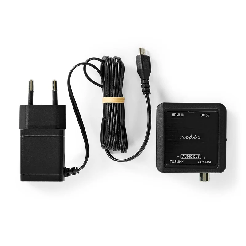 Digitale Audioconverter 1-weg - Ingangen audio / video / data: DC Power / HDMI™ Input - Uitgangen audio / video / data: 1x Coax Audio / 1x TosLink Female