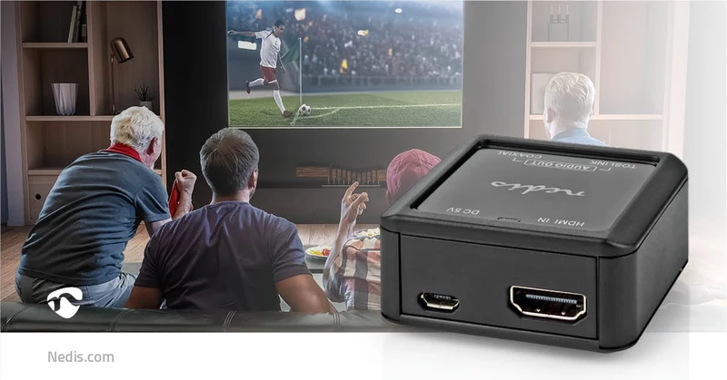 Digitale Audioconverter 1-weg - Ingangen audio / video / data: DC Power / HDMI™ Input - Uitgangen audio / video / data: 1x Coax Audio / 1x TosLink Female