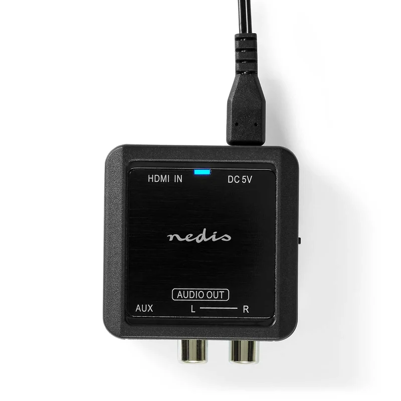 Digitale Audioconverter 1-weg - Ingangen audio / video / data: HDMI™ Input - Uitgangen audio / video / data: 1x 3.5 mm Audio Out / 2x (2x RCA Female)