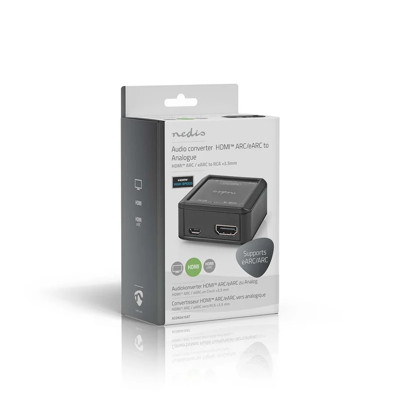 Digitale Audioconverter 1-weg - Ingangen audio / video / data: HDMI™ Input - Uitgangen audio / video / data: 1x 3.5 mm Audio Out / 2x (2x RCA Female)