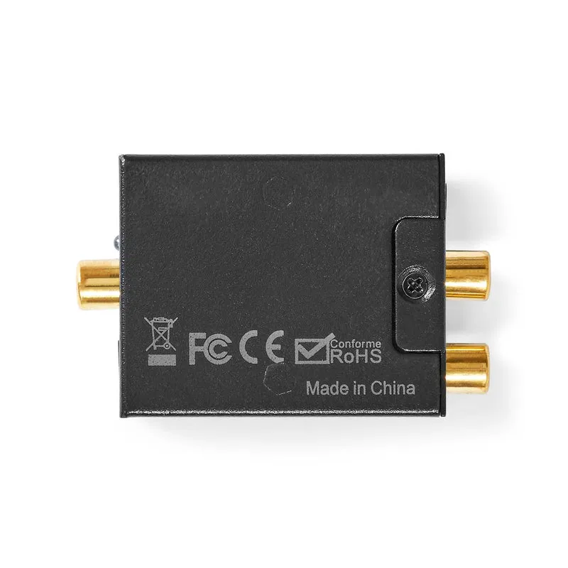 Digitale Audioconverter 1-weg - Ingangen audio / video / data: 1x Digital RCA / 1x TosLink - Uitgangen audio / video / data: 1x (2x RCA) / 1x 3.5 mm Audio Out