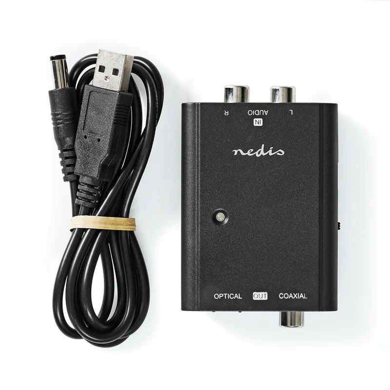 Digitale Audioconverter 1-weg - Ingangen audio / video / data: 2x RCA Male - Uitgangen audio / video / data: 1x S/PDIF (RCA) Female / 1x TosLink Female