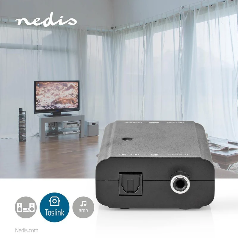 Digitale Audioconverter 2-wegs - Ingangen audio / video / data: 1x S/PDIF (RCA) Female / 1x Toslink Female - Uitgangen audio / video / data: 1x S/PDIF (RCA) Female / 1x TosLink Female
