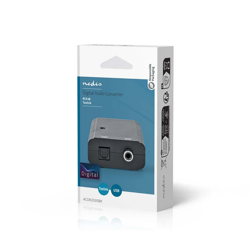 Digitale Audioconverter 1-weg - Ingangen audio / video / data: 1x S/PDIF - Uitgangen audio / video / data: TosLink Female