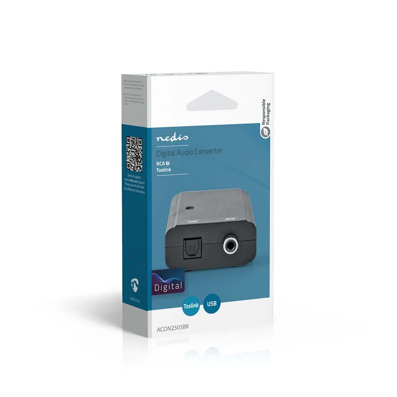 Digitale Audioconverter 1-weg - Ingangen audio / video / data: 1x S/PDIF - Uitgangen audio / video / data: TosLink Female