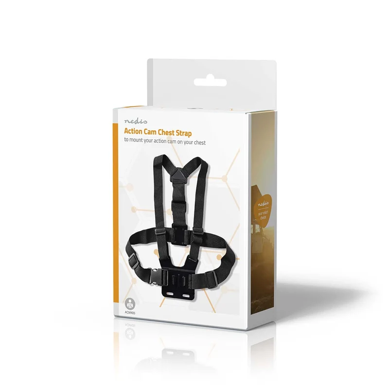 Action Cam Mount Borstband - Zwart
