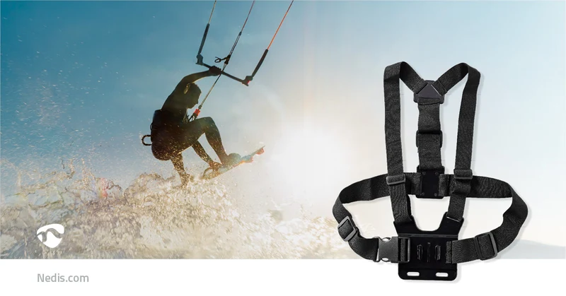 Action Cam Mount Borstband - Zwart