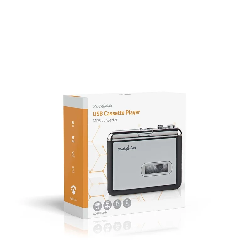Cassettebandjes Digitaliseren Draagbaar - Inclusief accessoires: USB kabel - Batterij Gevoed / USB Gevoed