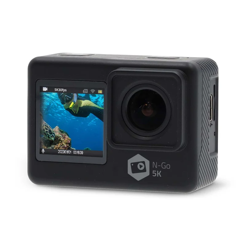 Action Cam Dubbel scherm - 5K@30fps - 16 MPixel