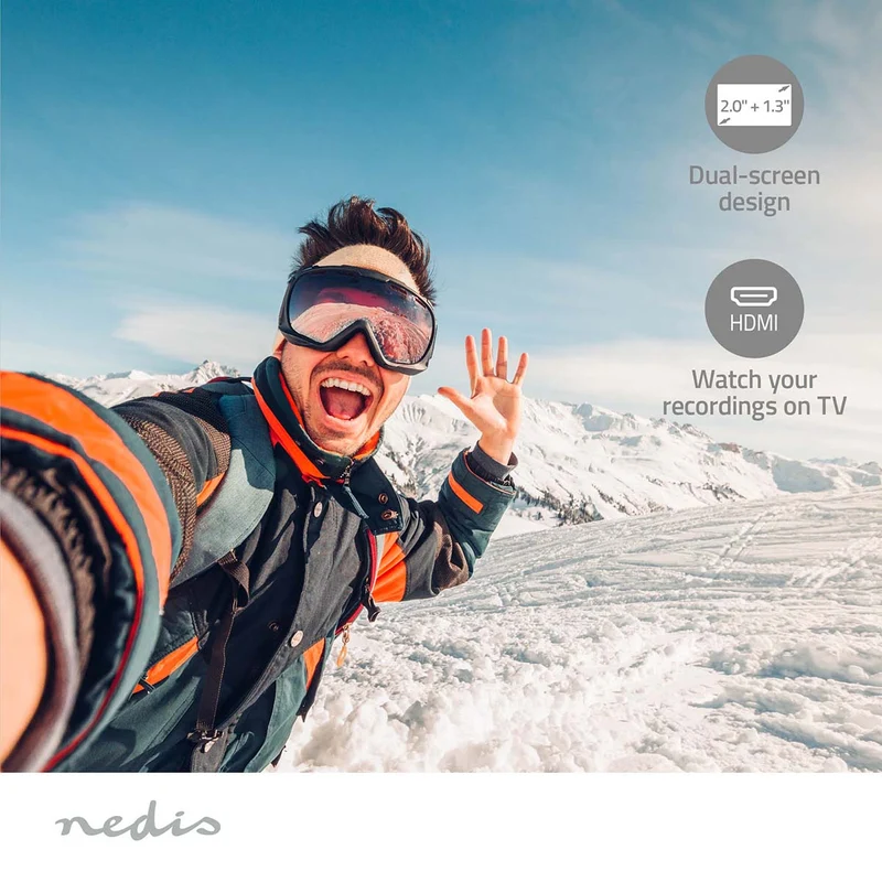 Action Cam Dubbel scherm - 4K@30fps - 16 MPixel