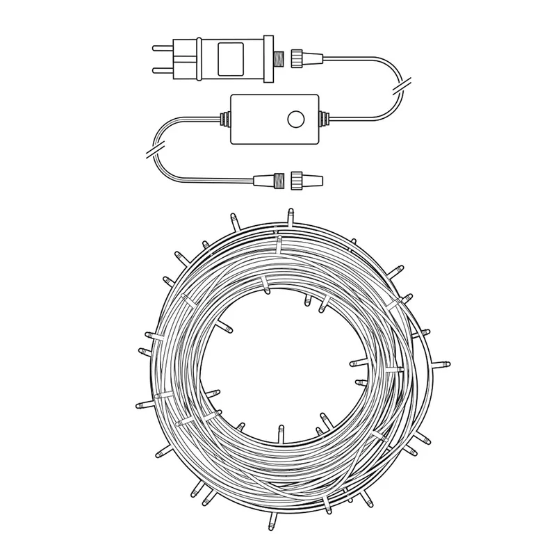 SmartLife-kerstverlichting Koord - Wi-Fi - Warm tot Koel Wit
