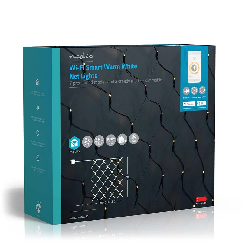 SmartLife-kerstverlichting Net - Wi-Fi - Warm Wit