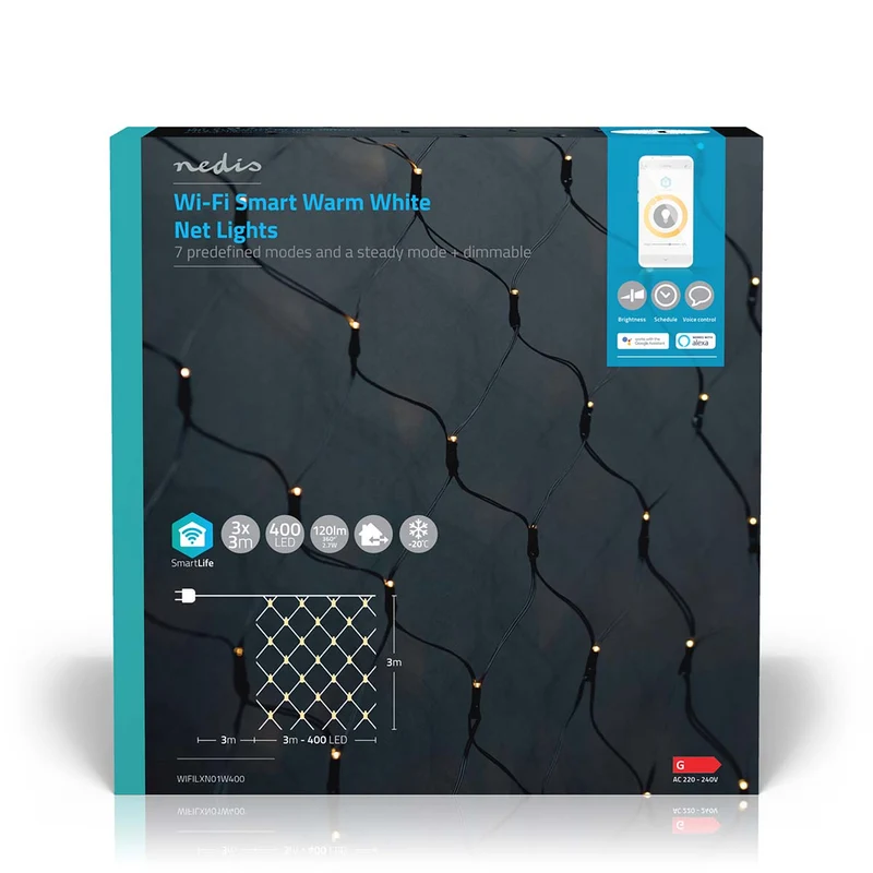SmartLife-kerstverlichting Net - Wi-Fi - Warm Wit