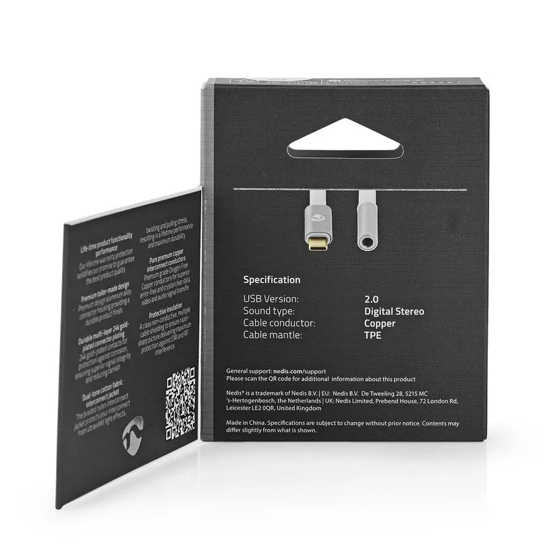 USB-C™ Adapter USB 2.0 - USB-C™ Male - 3,5 mm Female
