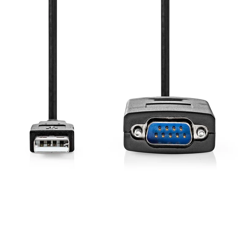 RS232-Converter USB-A Male - D-SUB 9-Pins Male - Vernikkeld