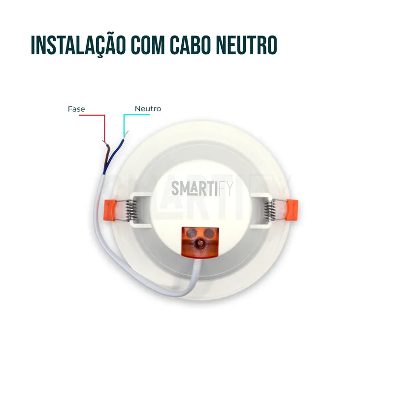 Downlight / Placa / Foco LED Ø145 mm WiFi Inteligente (Cores + Branco) Smartify