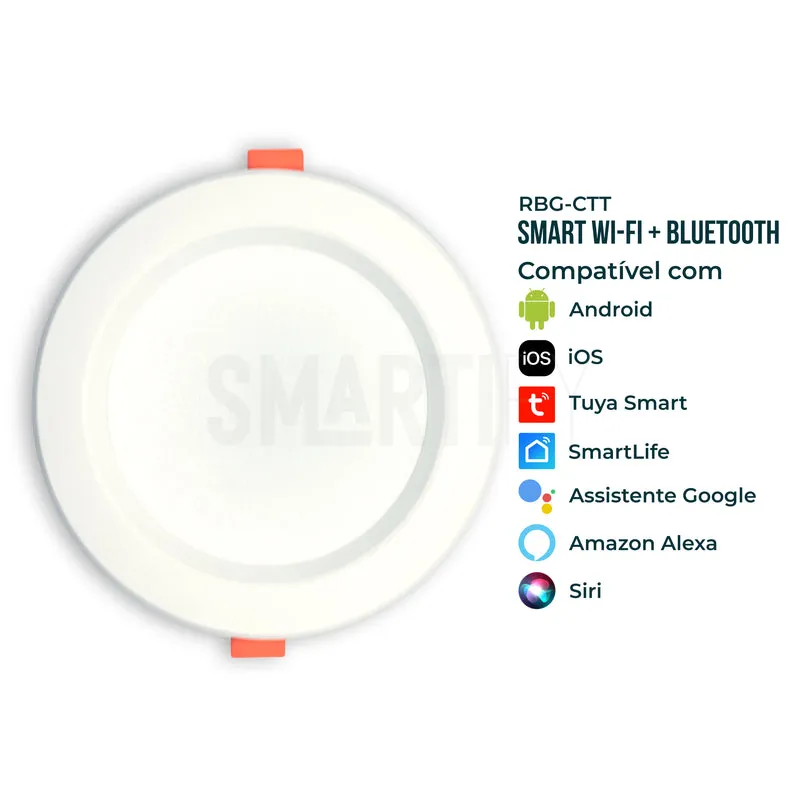 Downlight / Placa / Foco LED Ø145 mm WiFi Inteligente (Cores + Branco) Smartify