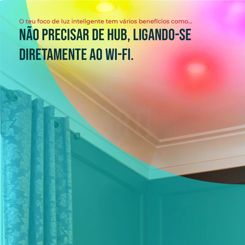 Downlight / Placa / Foco LED Ø145 mm WiFi Inteligente (Cores + Branco) Smartify