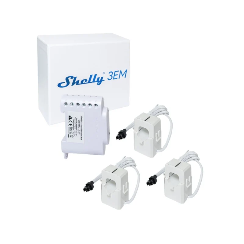 Shelly 3EM - Módulo WiFi + 3 núcleos 120A