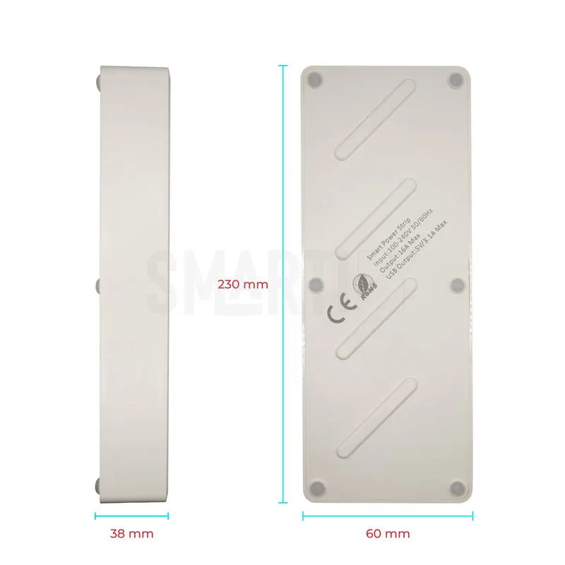 Extensão Inteligente WiFi 4 Tomadas + 4 USB Smartify