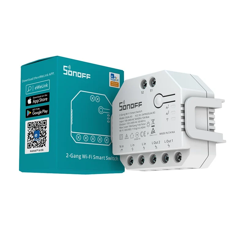 Sonoff Dual R3 Comutador c/ medição de energia - Módulo WiFi