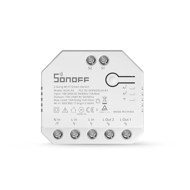 Sonoff Dual R3 Comutador c/ medição de energia - Módulo WiFi